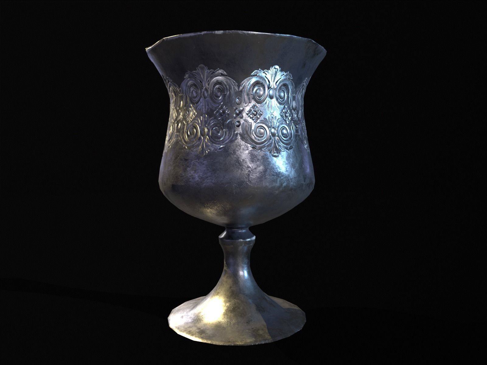 Royal Elegant Chalice Low-poly 3D model_18