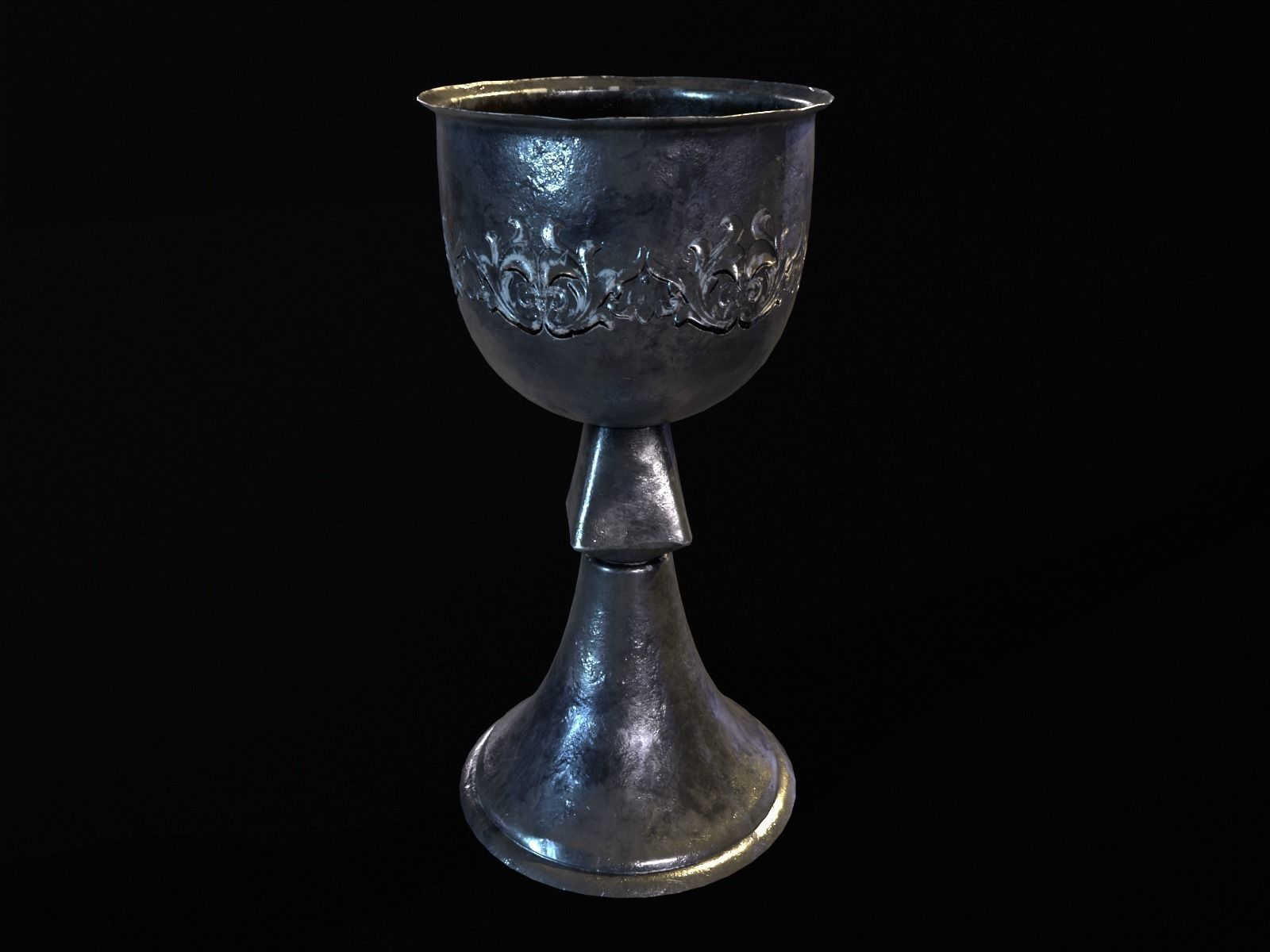 Royal Elegant Noble Chalice Low-poly 3D model_10