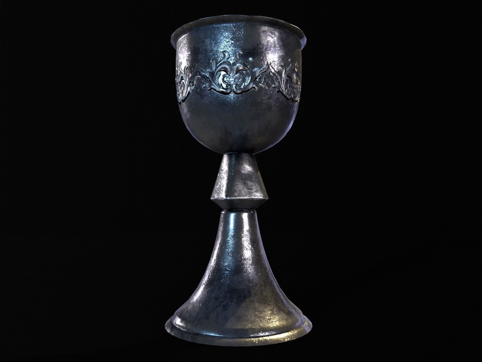 Royal Elegant Noble Chalice Low-poly 3D model_20
