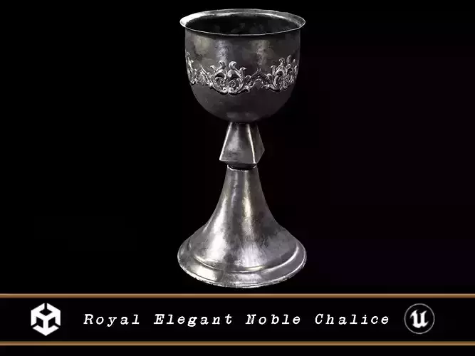Royal Elegant Noble Chalice Low-poly 3D model