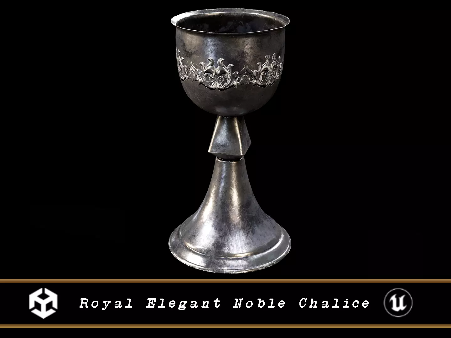 Royal Elegant Noble Chalice Low-poly 3D model_0