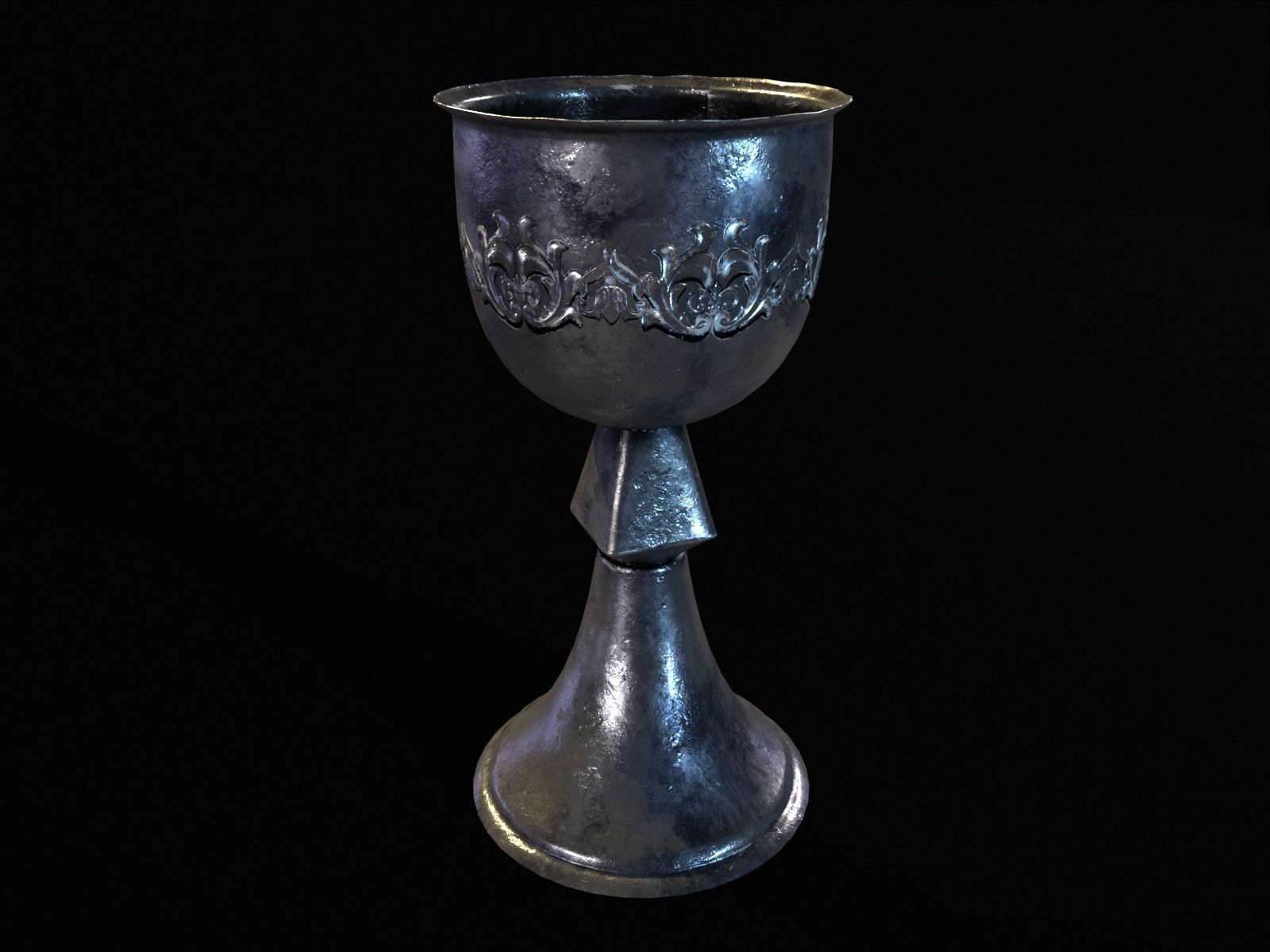 Royal Elegant Noble Chalice Low-poly 3D model_4