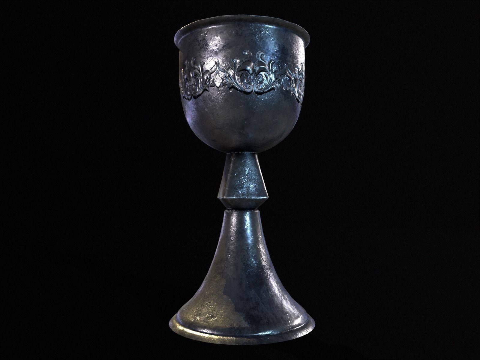 Royal Elegant Noble Chalice Low-poly 3D model_18