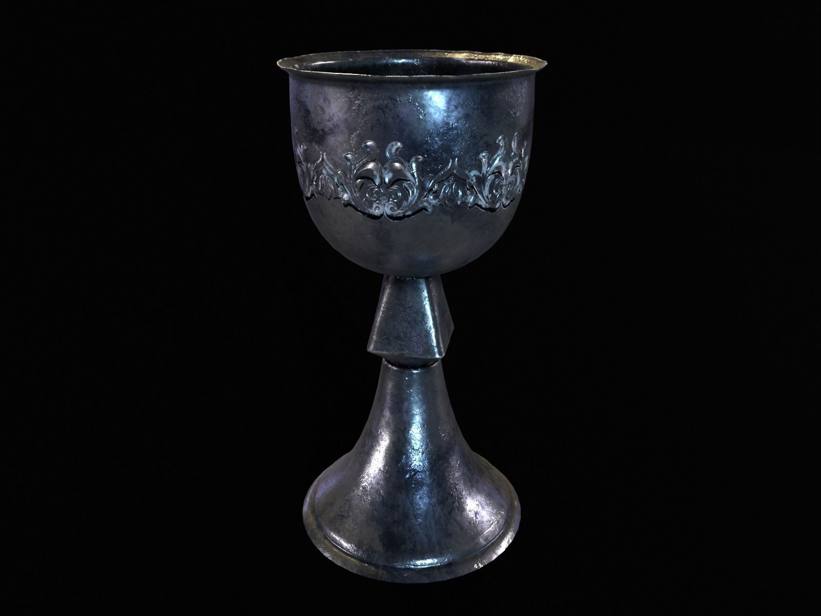 Royal Elegant Noble Chalice Low-poly 3D model_6