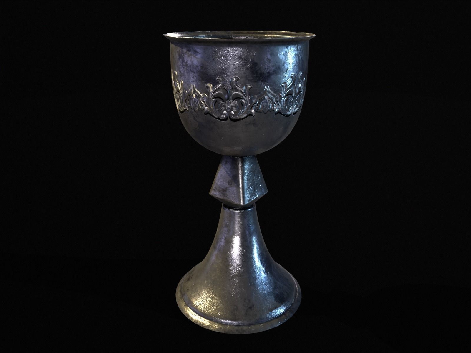 Royal Elegant Noble Chalice Low-poly 3D model_2