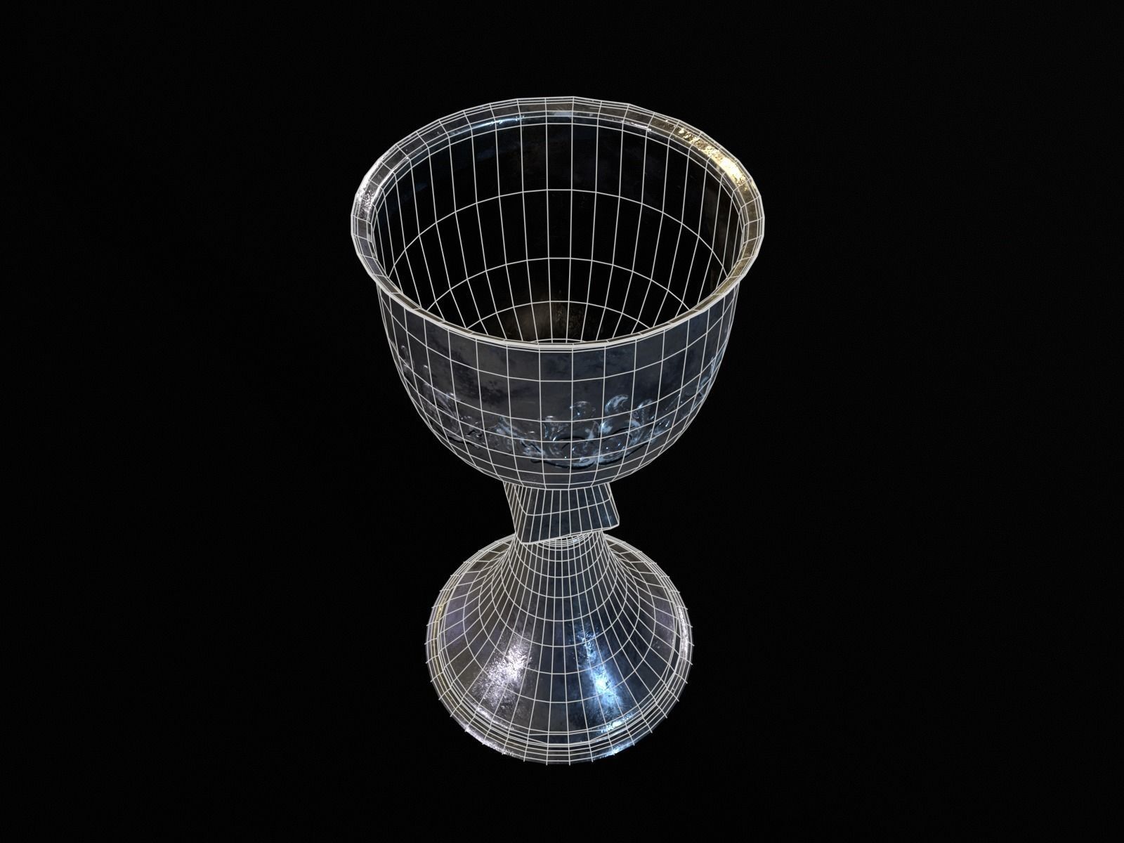 Royal Elegant Noble Chalice Low-poly 3D model_23