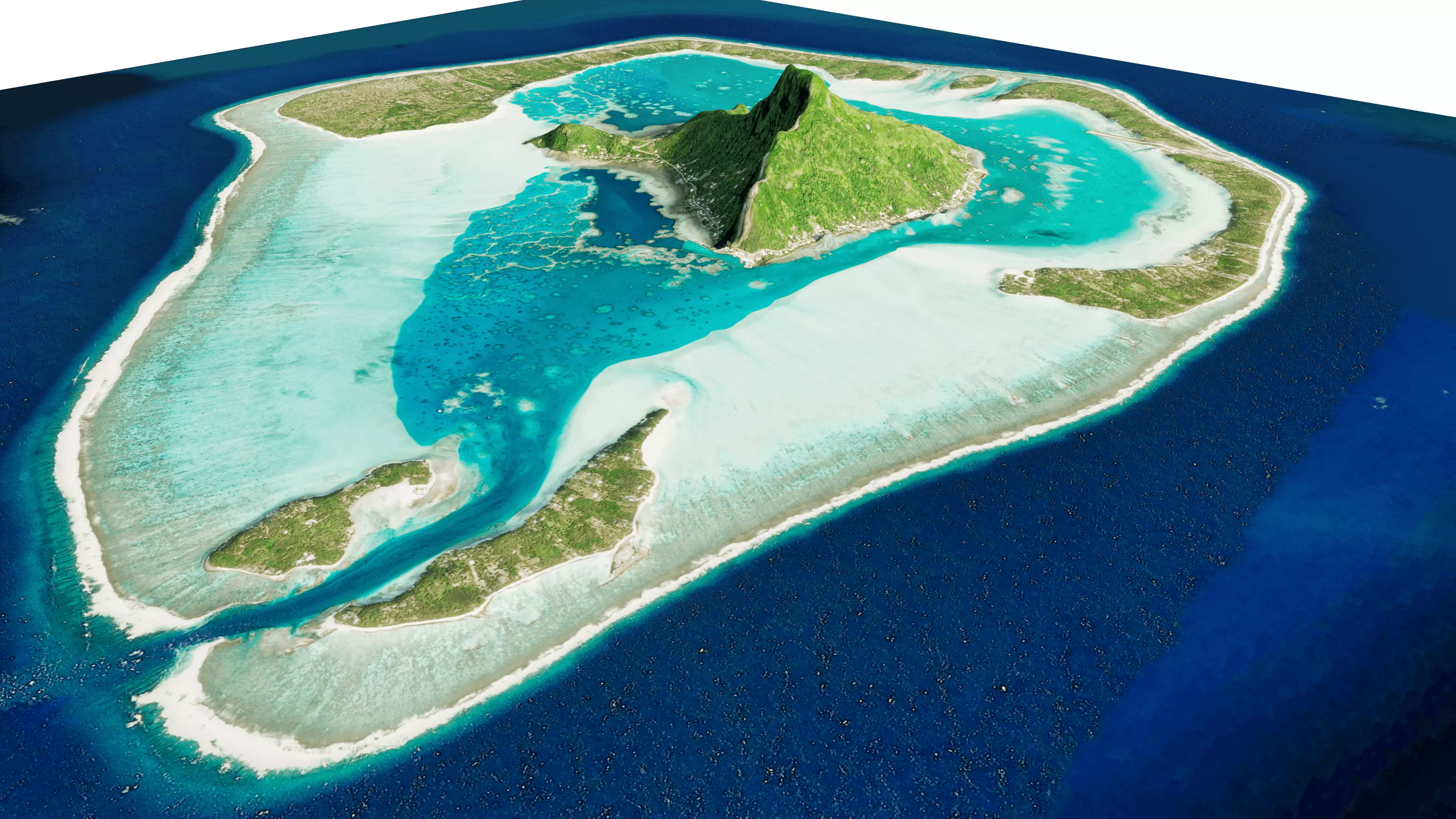 maupiti island 3d model terrain 3D model_0