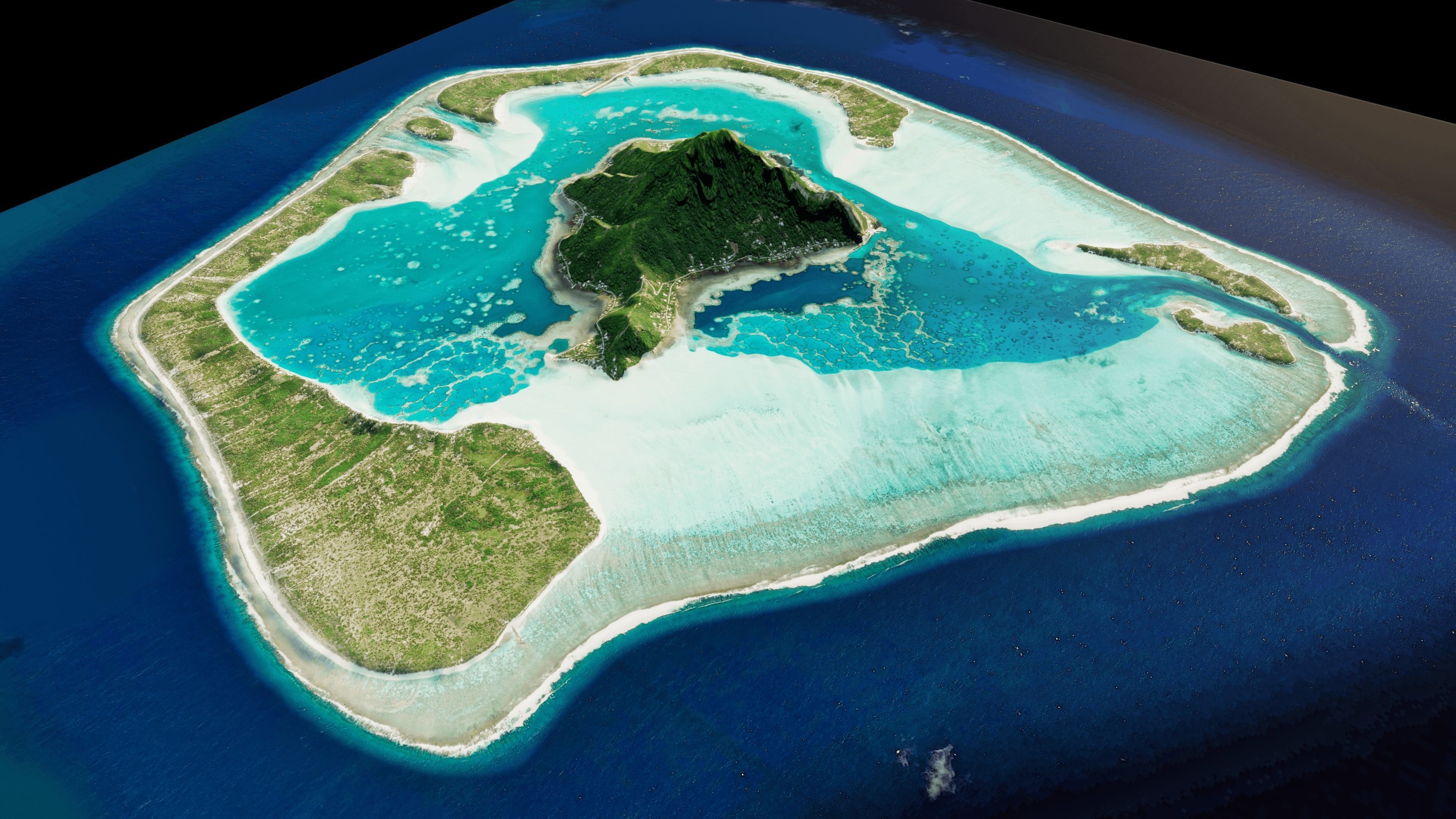 maupiti island 3d model terrain 3D model_8