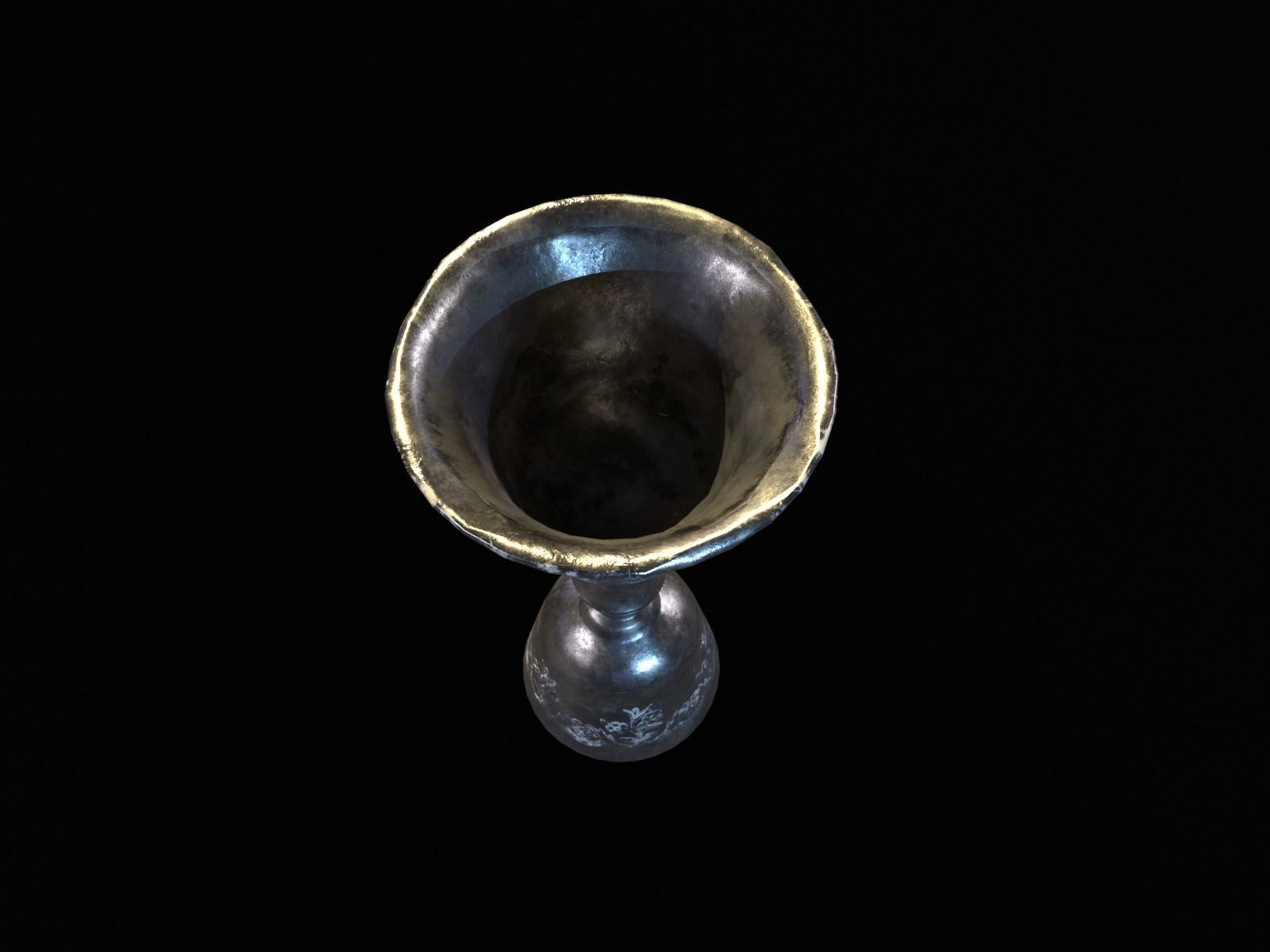 Royal Elegant Skinny Chalice Low-poly 3D model_20