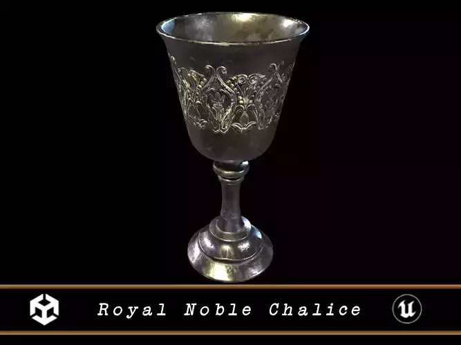Royal Noble Chalice Low-poly 3D model