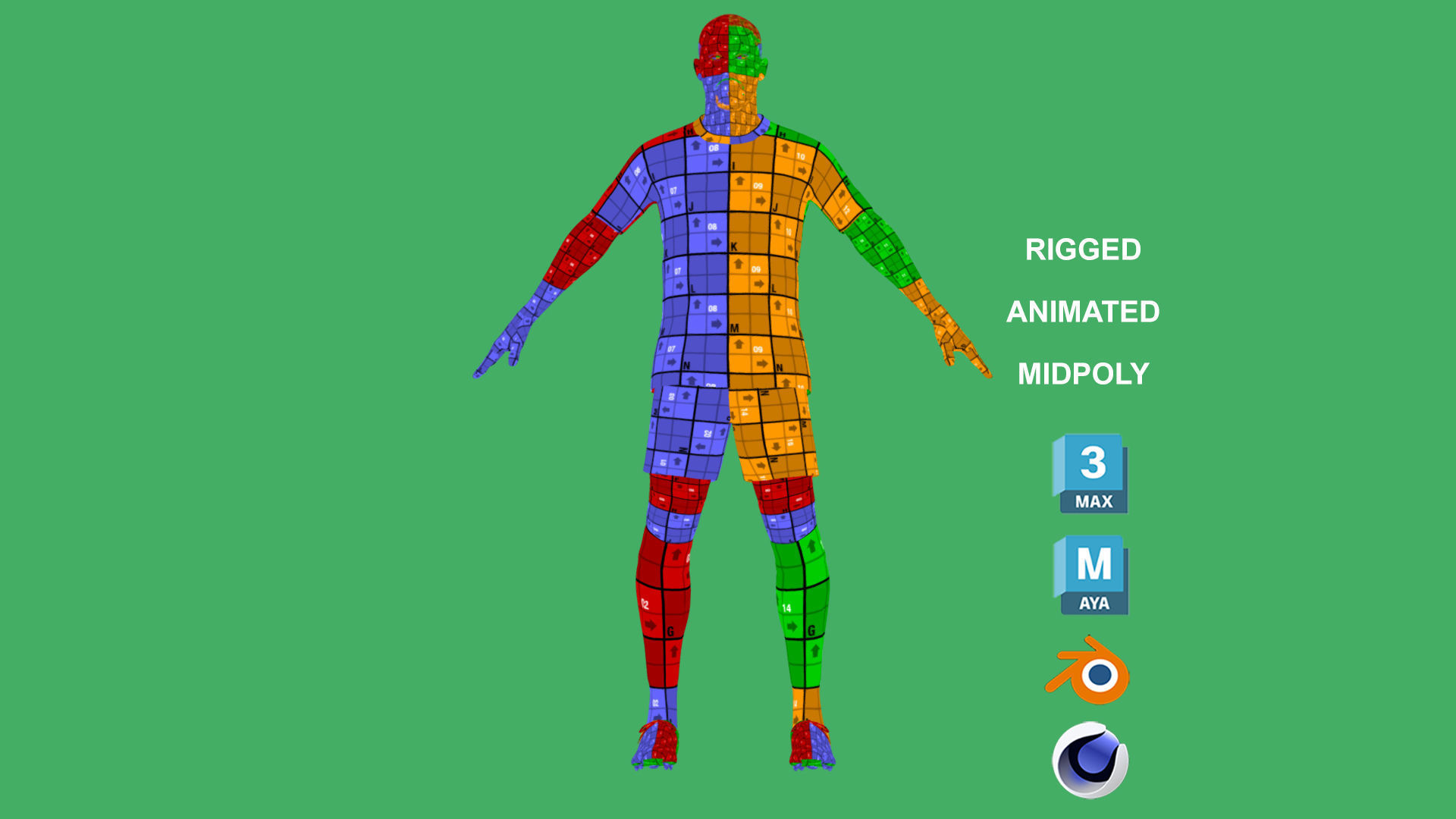 3D Rigged Malcom Al-Hilal 2024 3D model_5