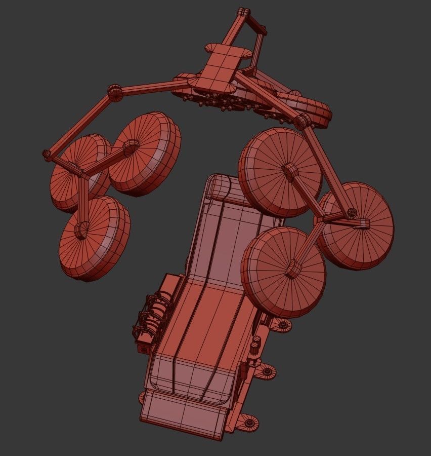 Sci-fi Medical Lab Chair Low-poly 3D model_22