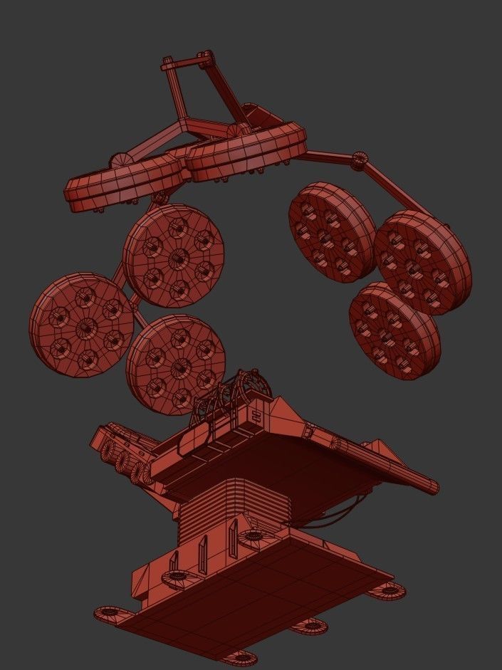 Sci-fi Medical Lab Chair Low-poly 3D model_25