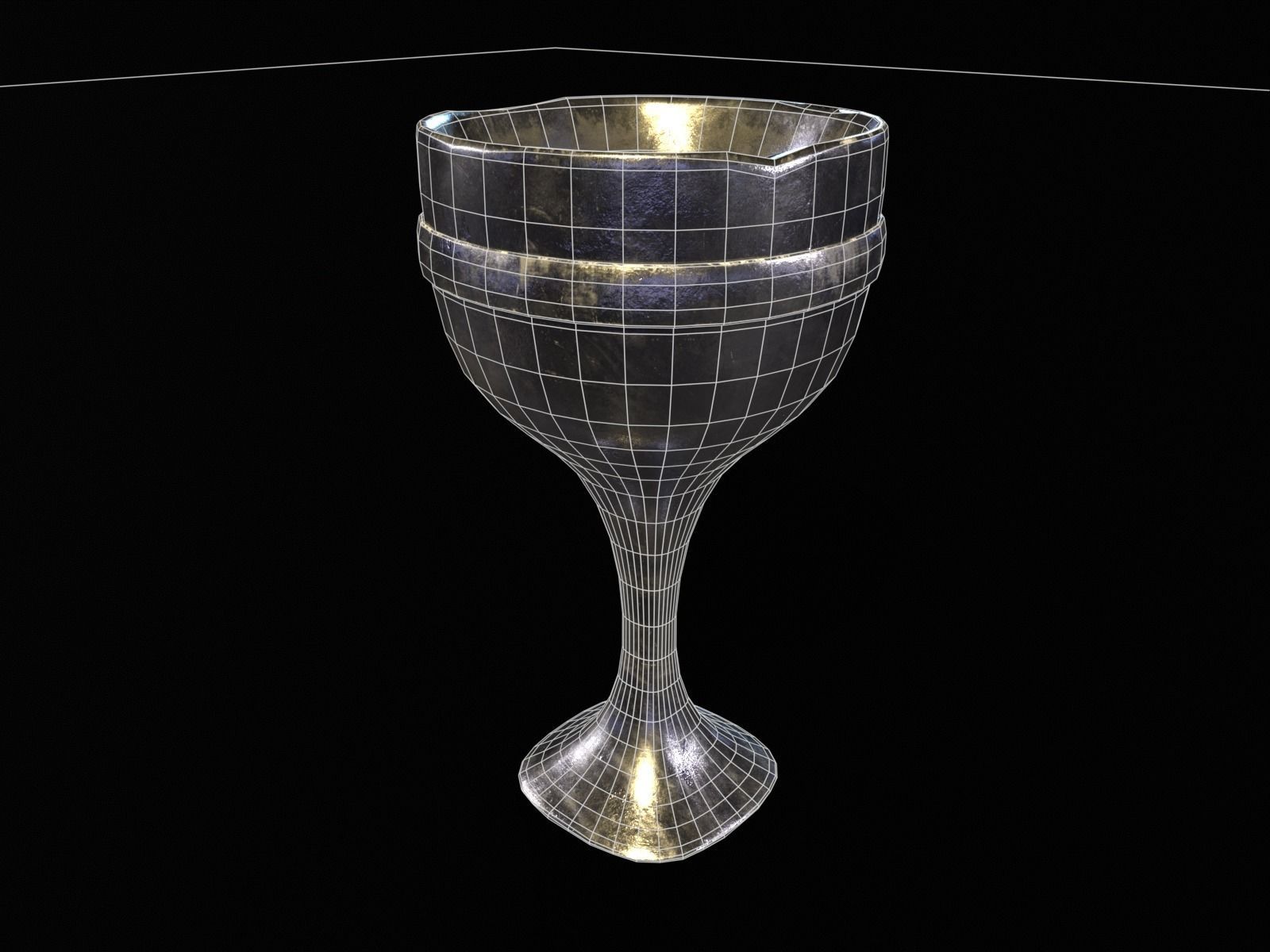 Royal Skinny Chalice Low-poly 3D model_3