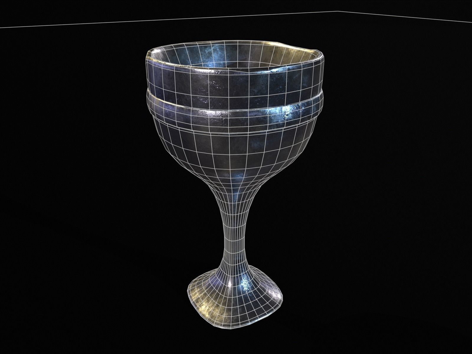 Royal Skinny Chalice Low-poly 3D model_11