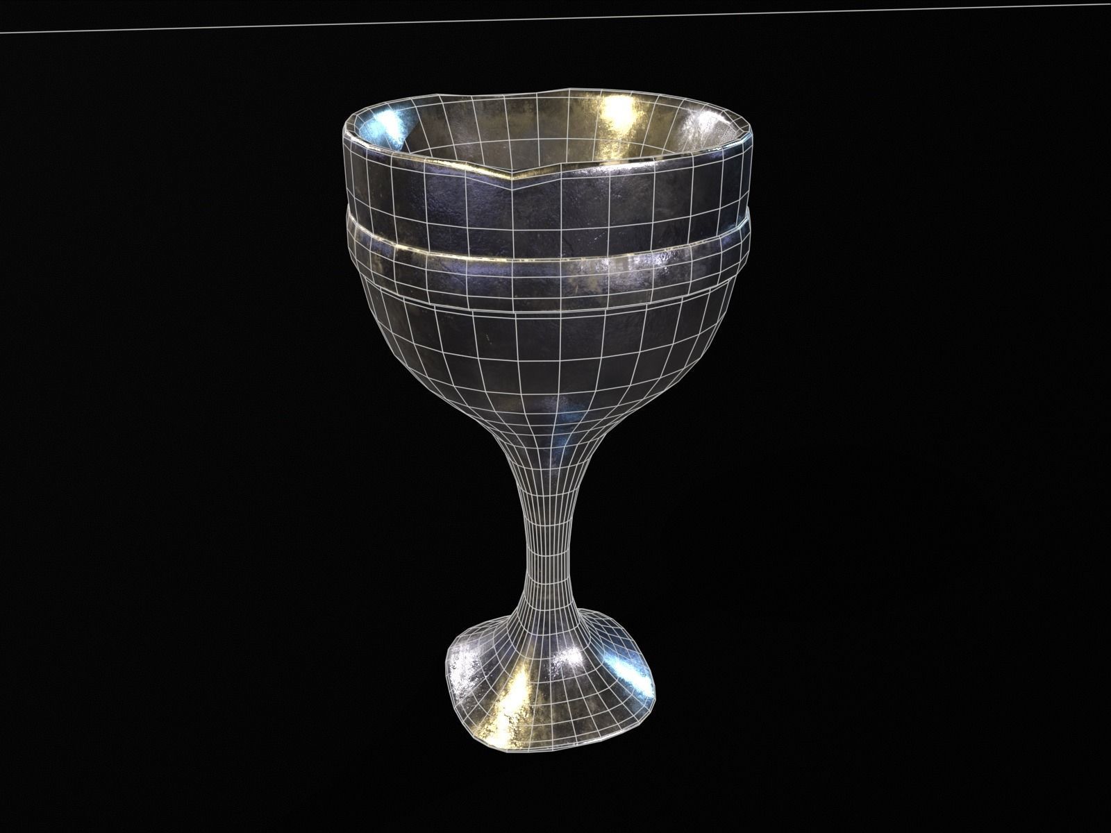 Royal Skinny Chalice Low-poly 3D model_7
