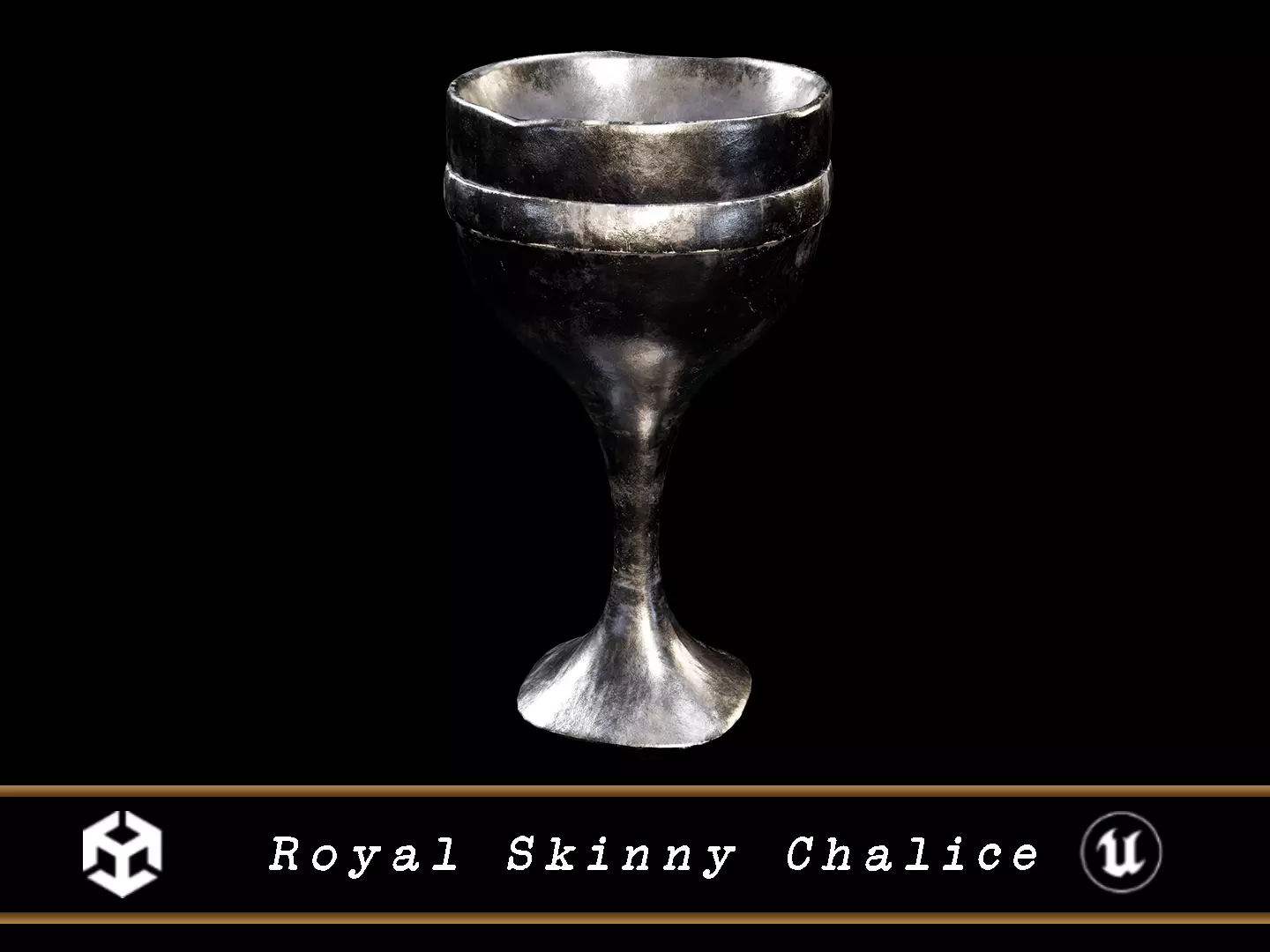Royal Skinny Chalice Low-poly 3D model_0