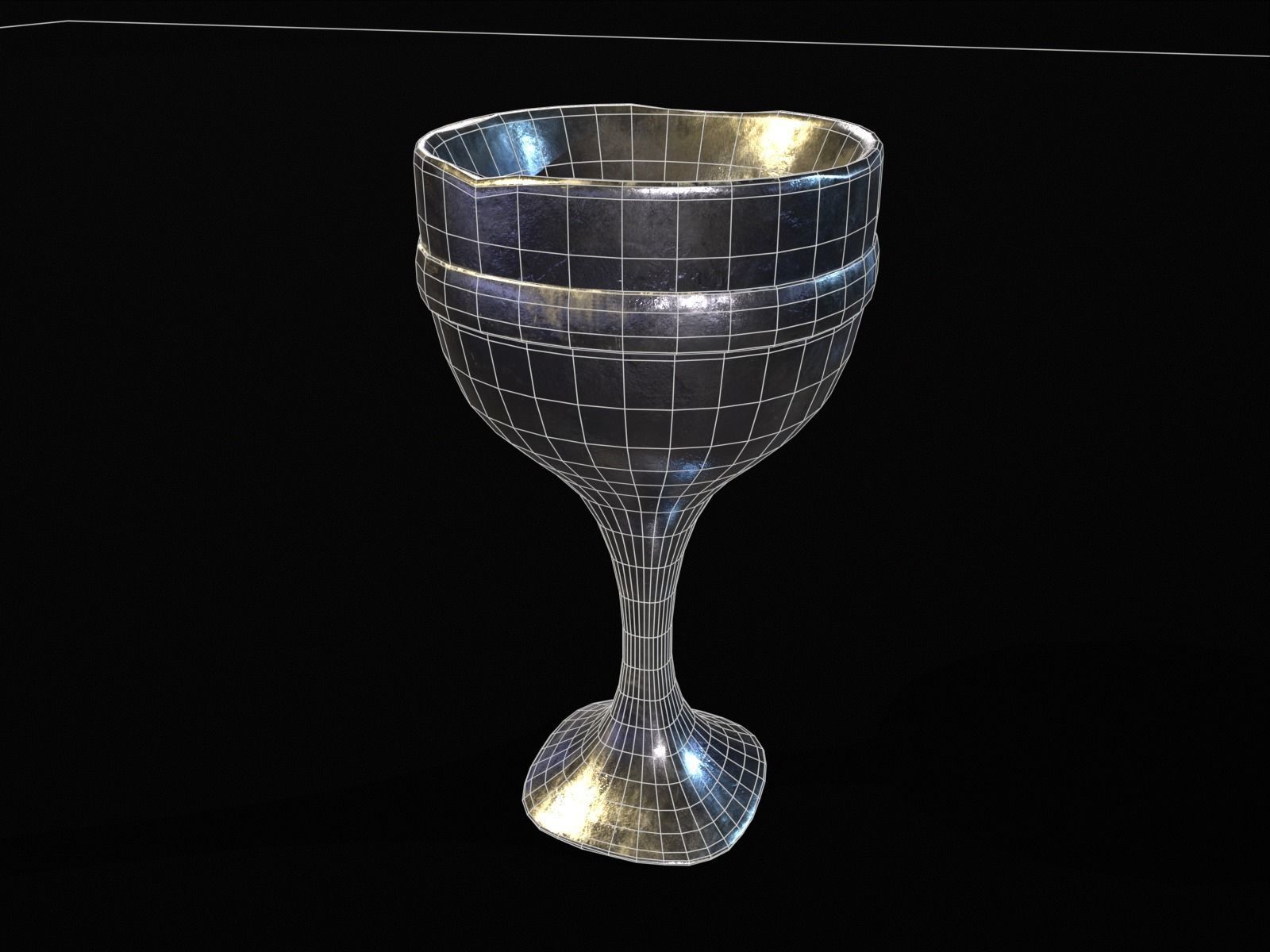 Royal Skinny Chalice Low-poly 3D model_9