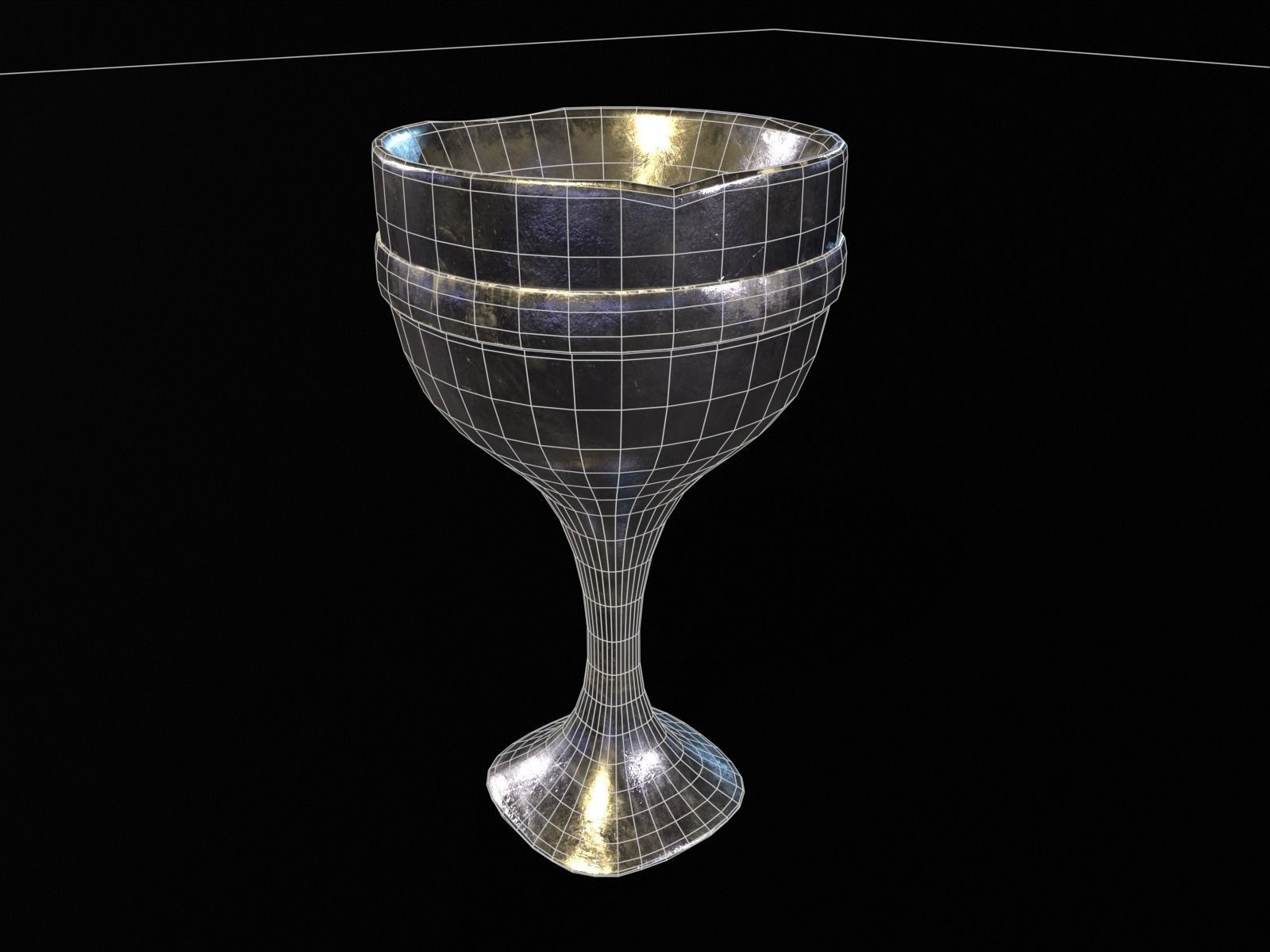 Royal Skinny Chalice Low-poly 3D model_5