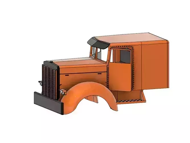 US TRUCK TAMIYA MODELL RC LKW TUNING FLACHES DACH LONG 3D print model