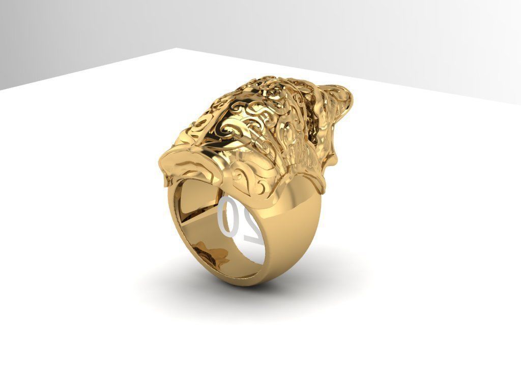 Space bug Head Ring R01 3D print model_3