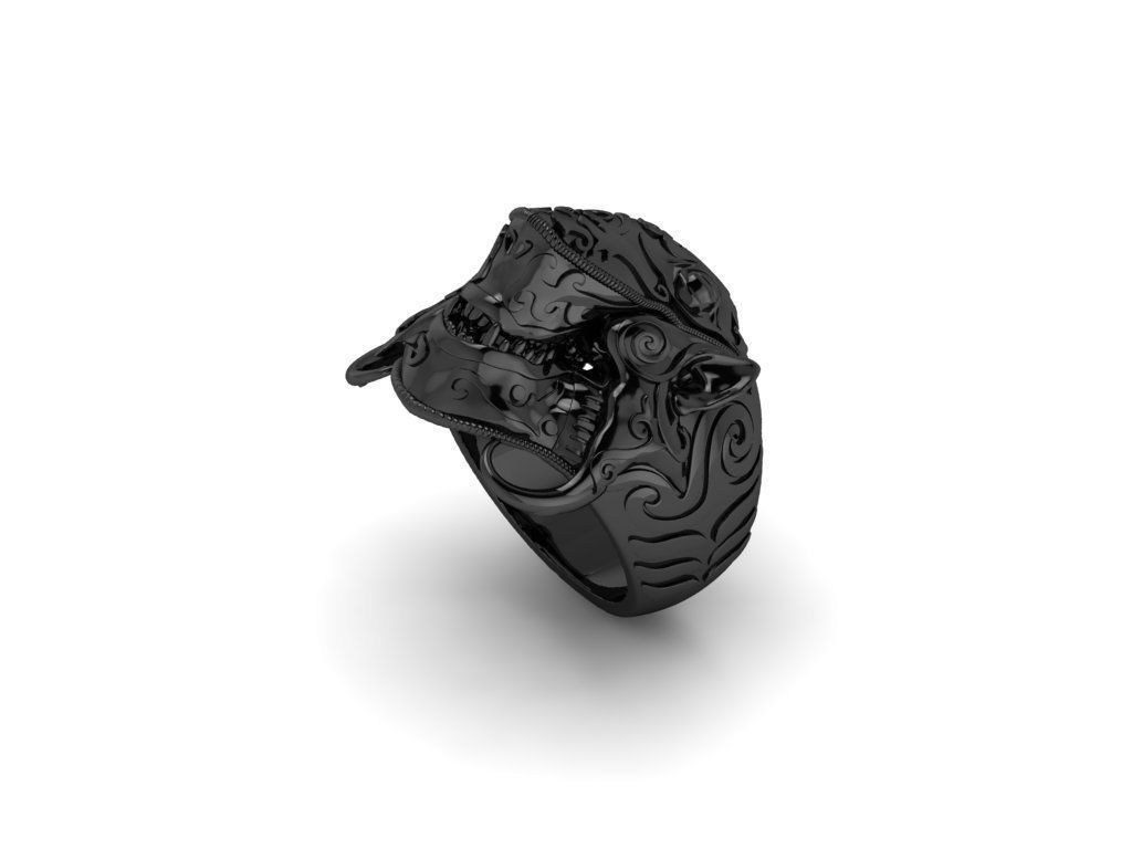 Space bug ring R324 3D print model_4