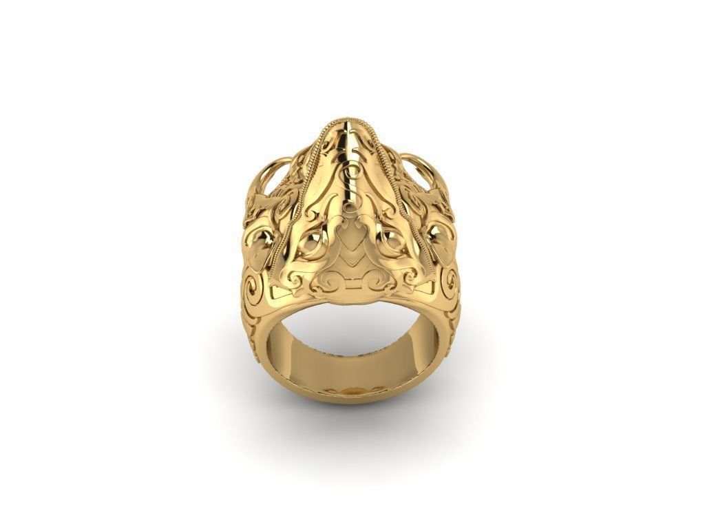 Space bug ring R324 3D print model_3