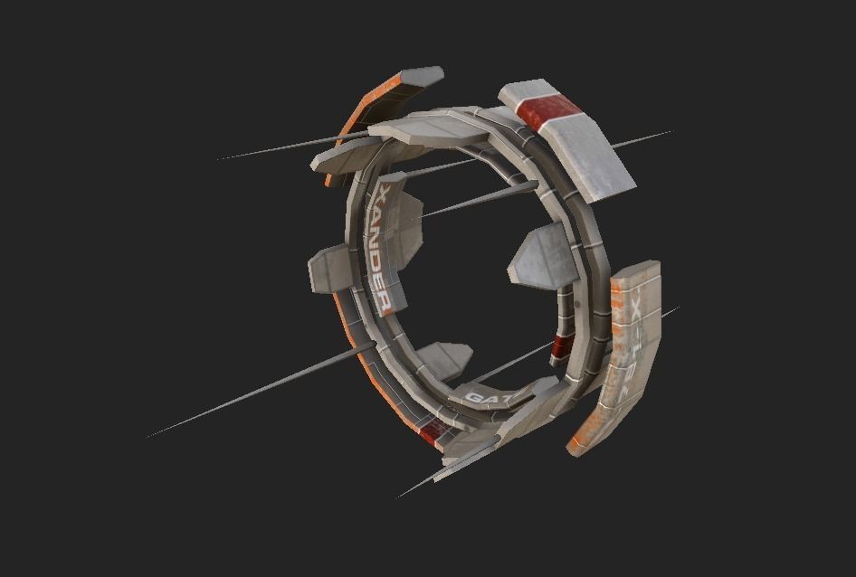 JUMP GATE Low-poly 3D model_1