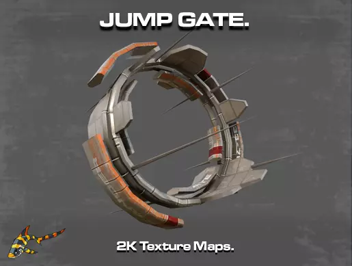JUMP GATE Low-poly 3D model_0