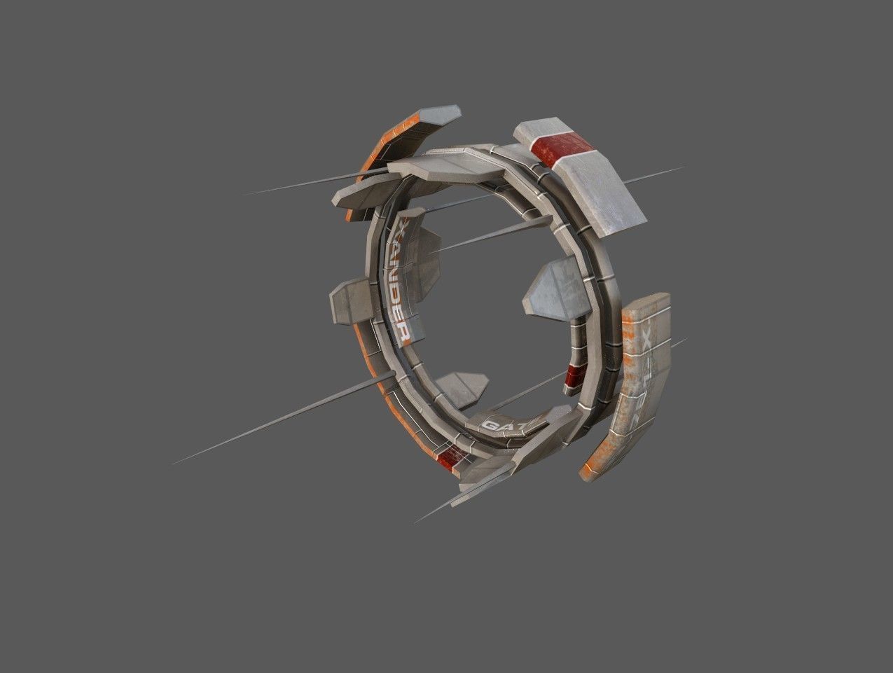 JUMP GATE Low-poly 3D model_8