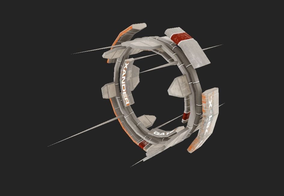 JUMP GATE Low-poly 3D model_2