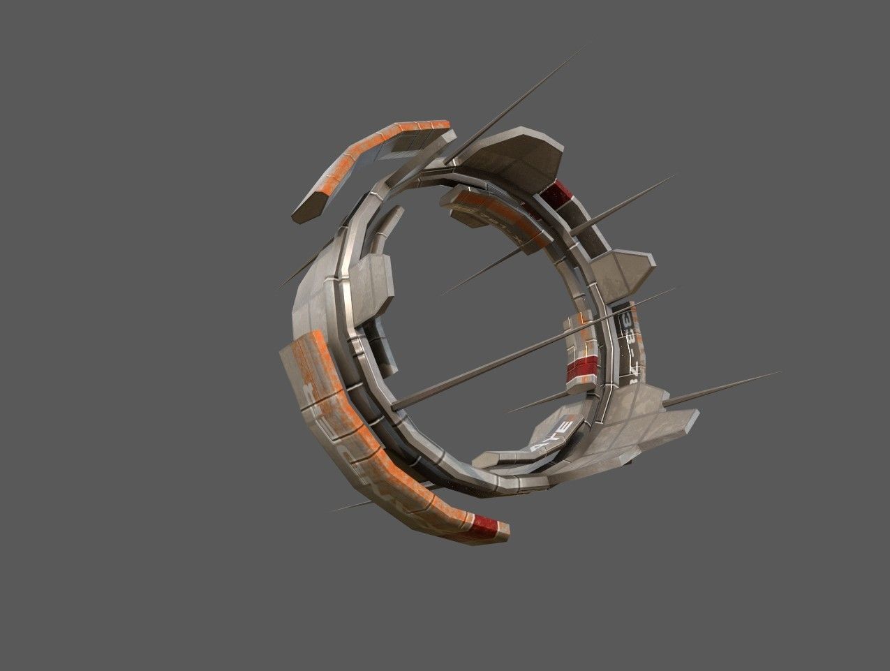 JUMP GATE Low-poly 3D model_9