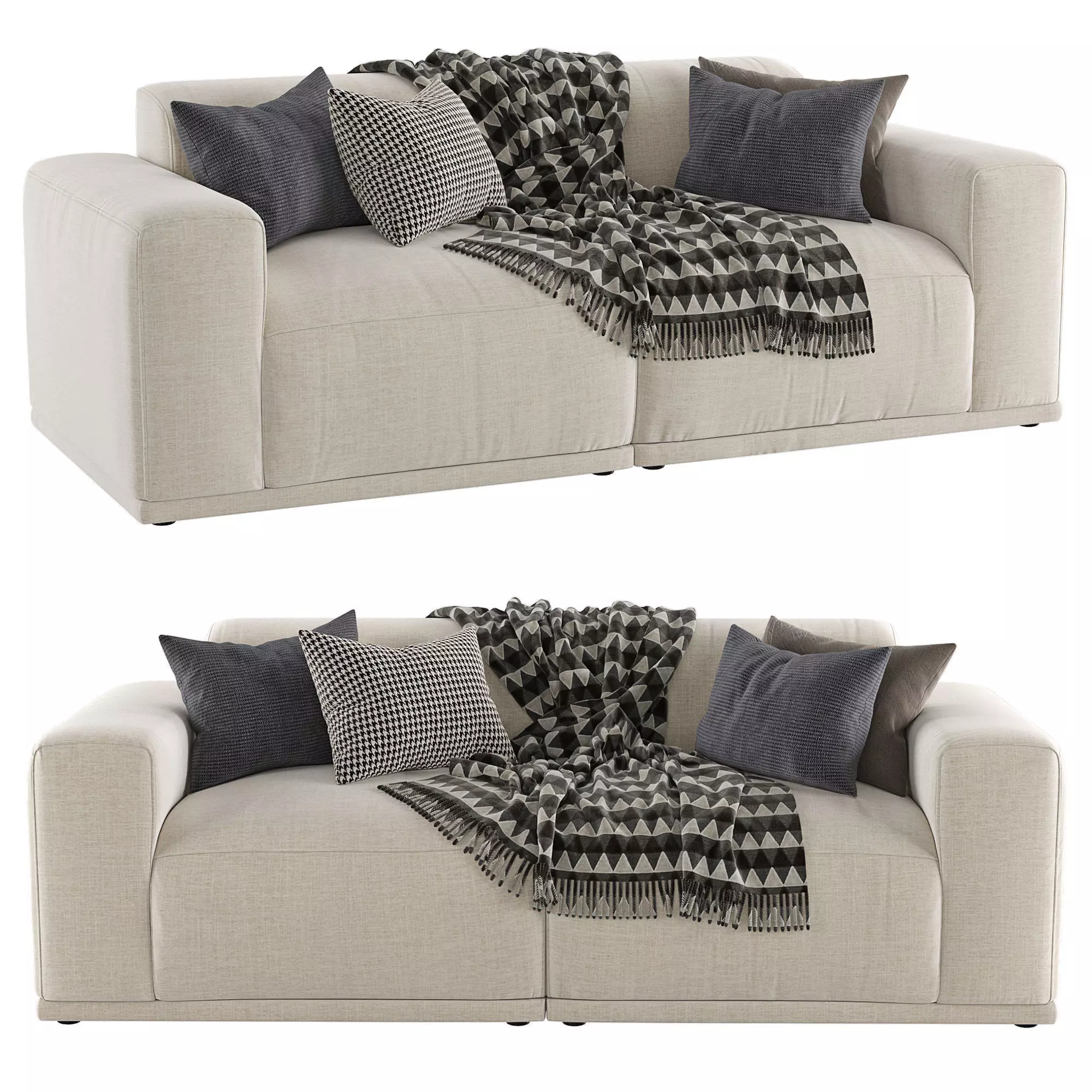 Hedda Fabric Modular Sofa 3D model_0