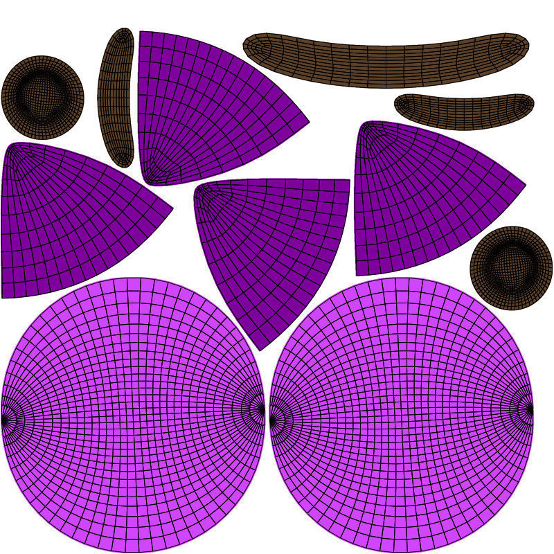 Evil Purple Emoticon Emoji or Smiley 3D model_12