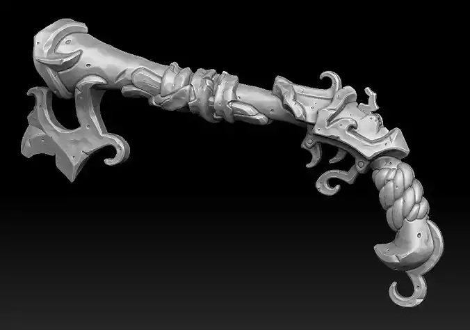 Pirate musket 3d print 3D print model