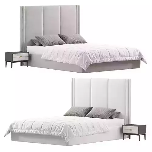 Bed WELLS by cazarina 3D model