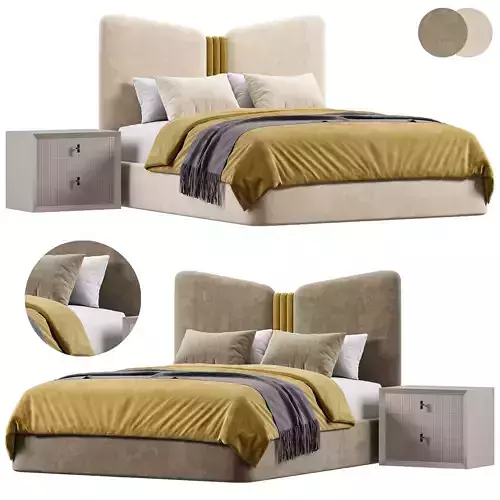 Millen Bed By Cazarina Collection 3D model