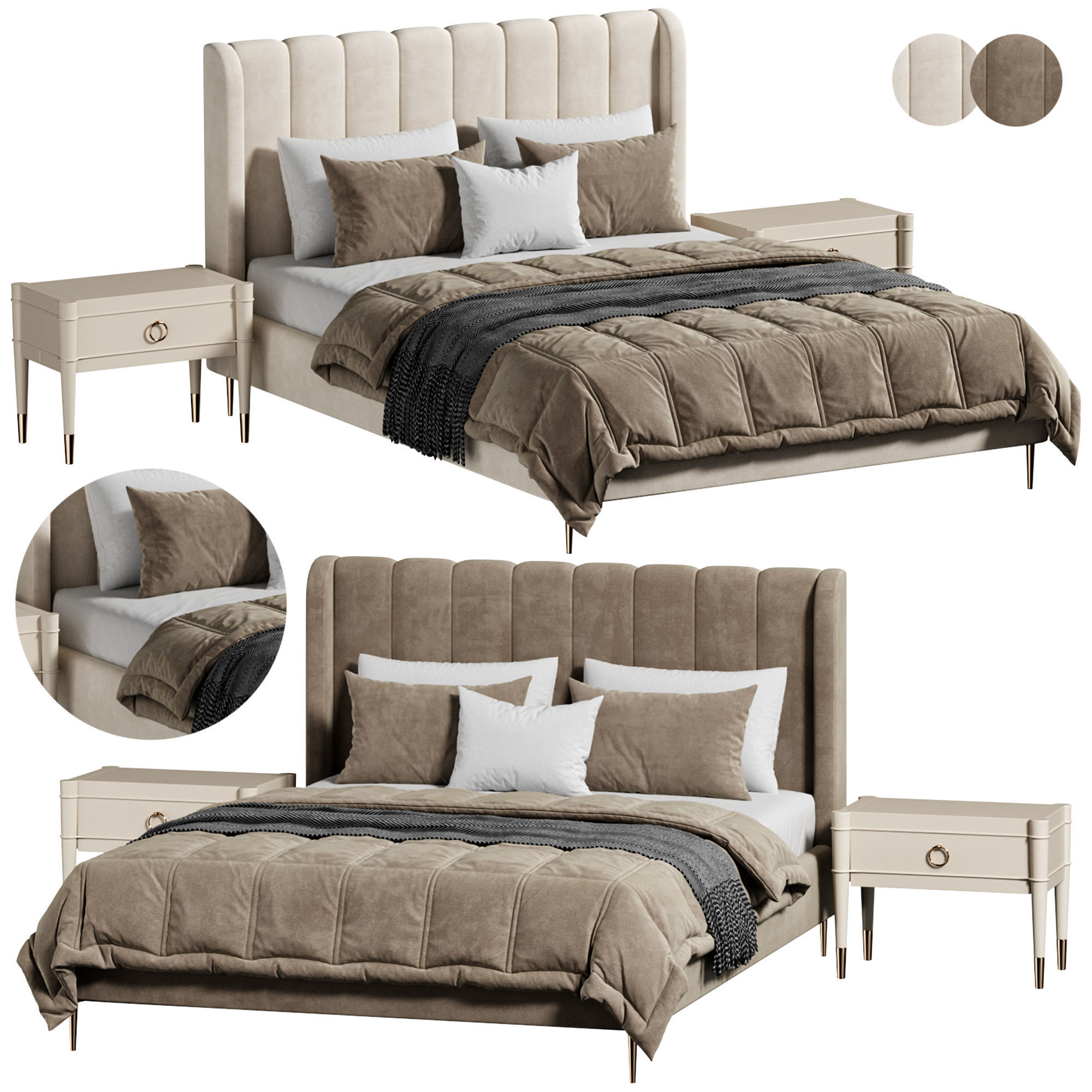 TAMPA Bed by cazarina 3D model_1