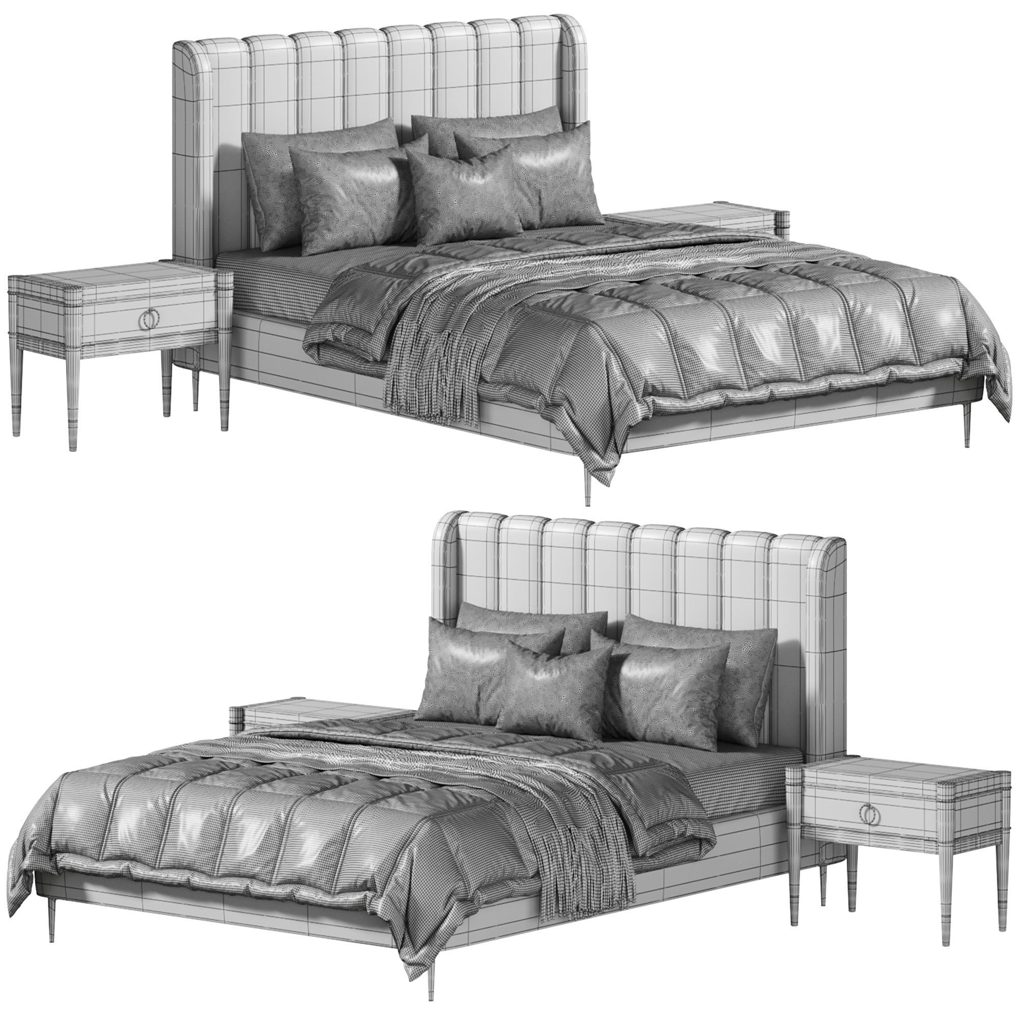 TAMPA Bed by cazarina 3D model_2