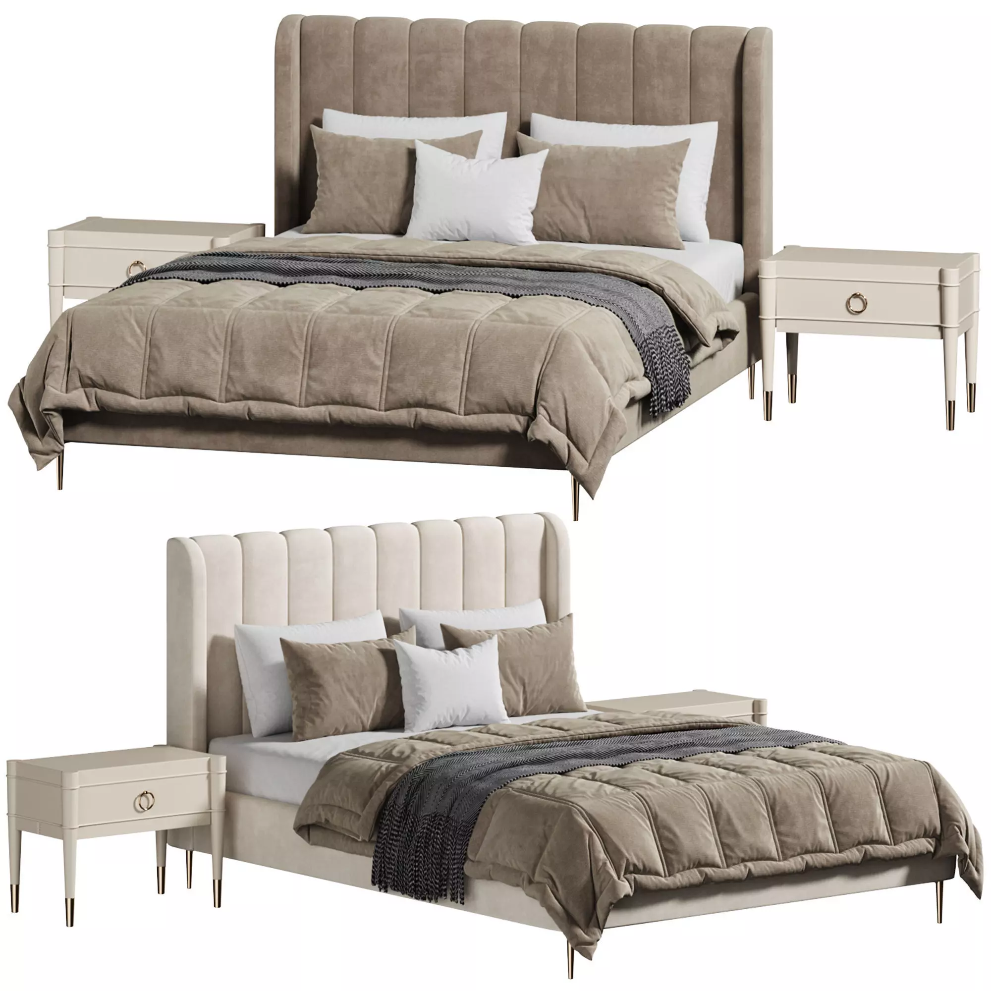 TAMPA Bed by cazarina 3D model_0