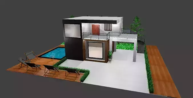 Luxury Modern House 3D model