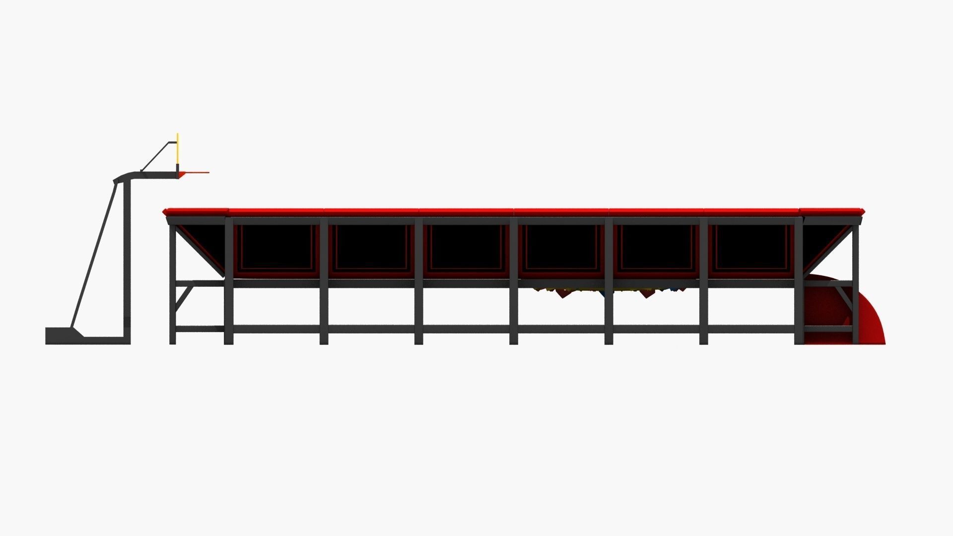 Indoor Trampoline Playground 3D model_8