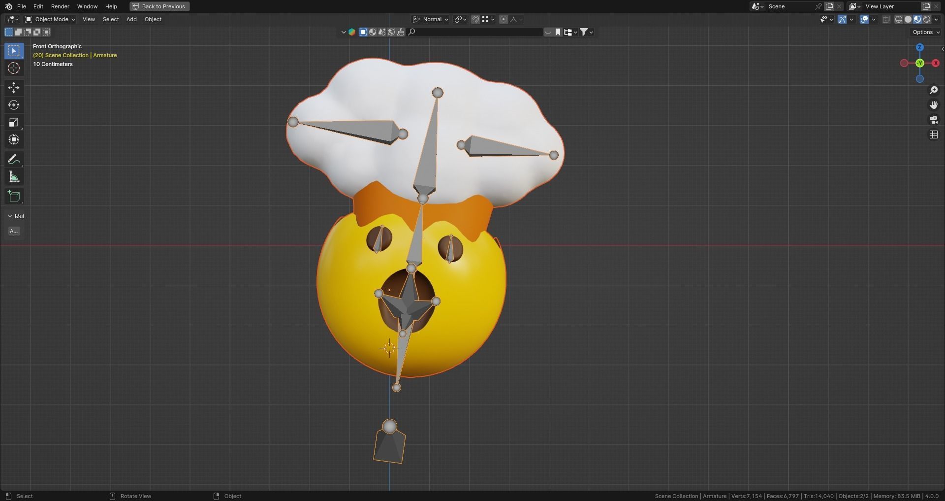 Exploded Head or Stress Emoticon Emoji or Smiley 3D model_7