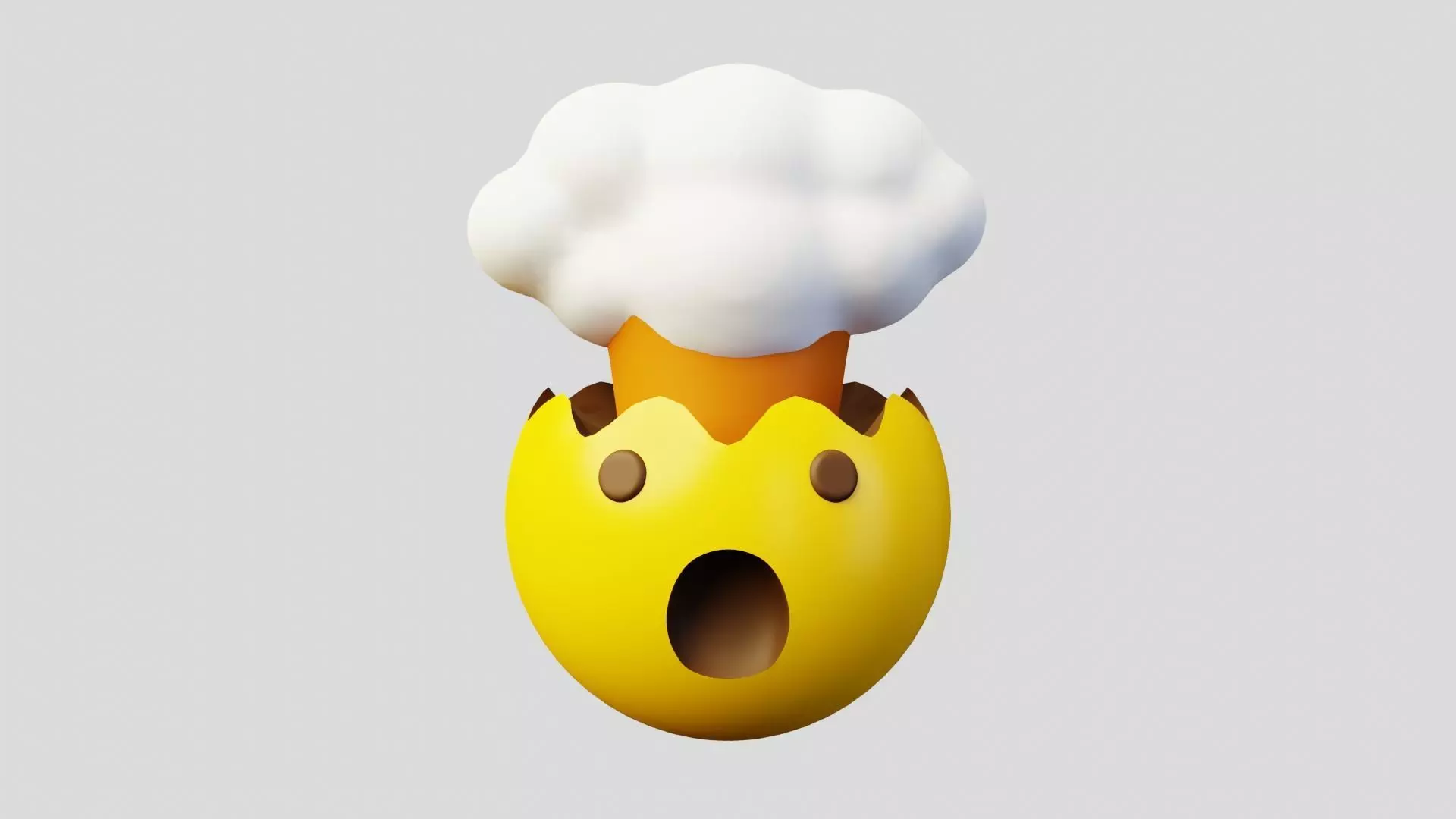 Exploded Head or Stress Emoticon Emoji or Smiley 3D model_0