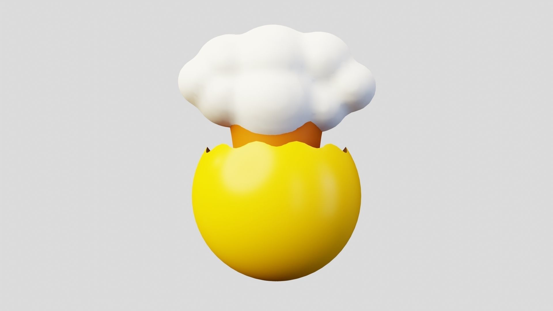 Exploded Head or Stress Emoticon Emoji or Smiley 3D model_3
