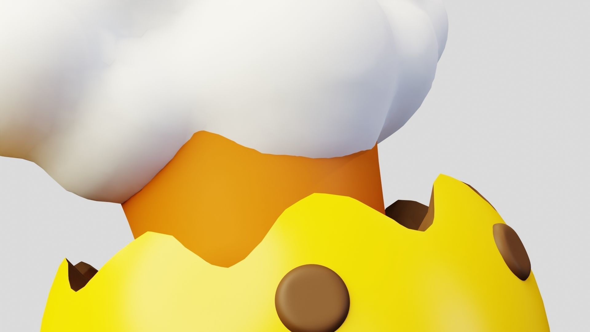 Exploded Head or Stress Emoticon Emoji or Smiley 3D model_5