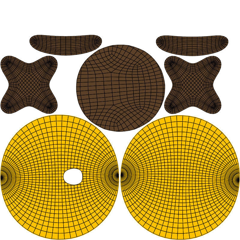 Faint or Dead Face Emoticon Emoji or Smiley 3D model_12