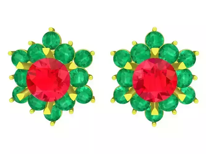 5910 Simple diamond earrings 