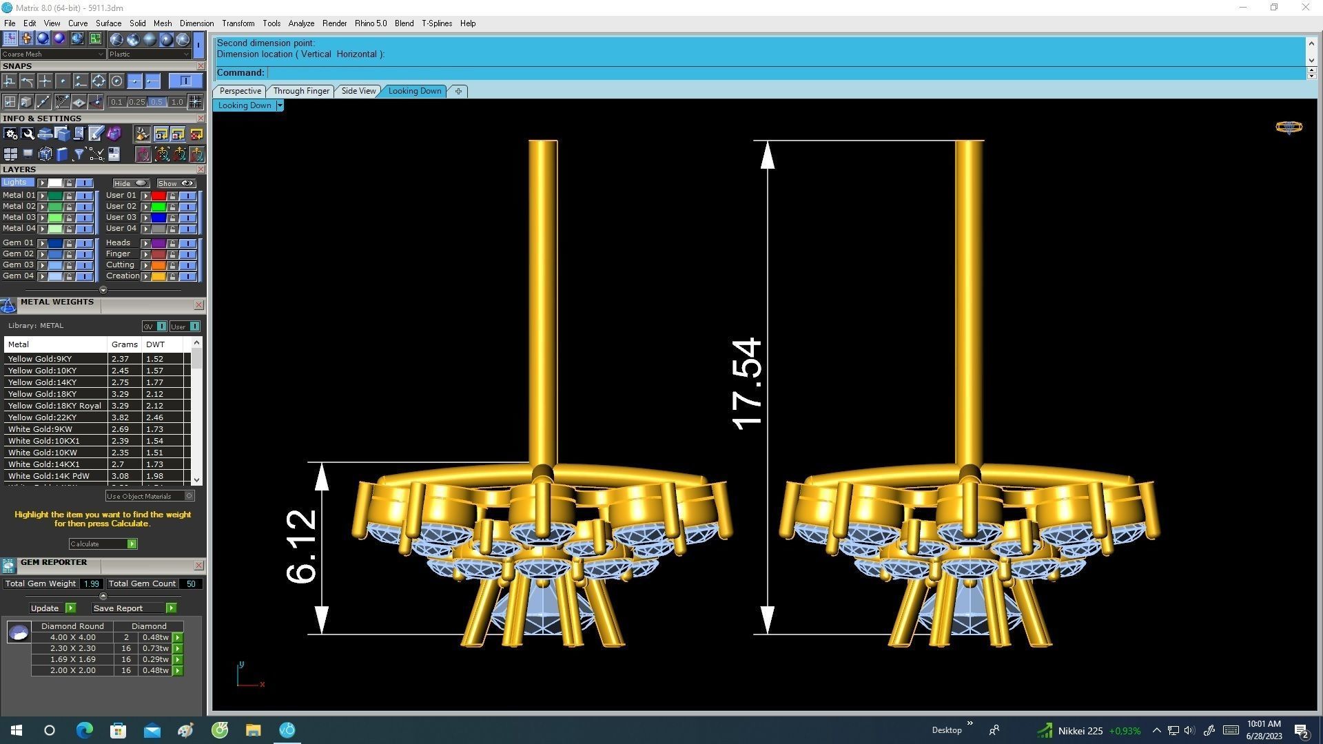 5911 Luxury Diamond Earrings 3D print model_6