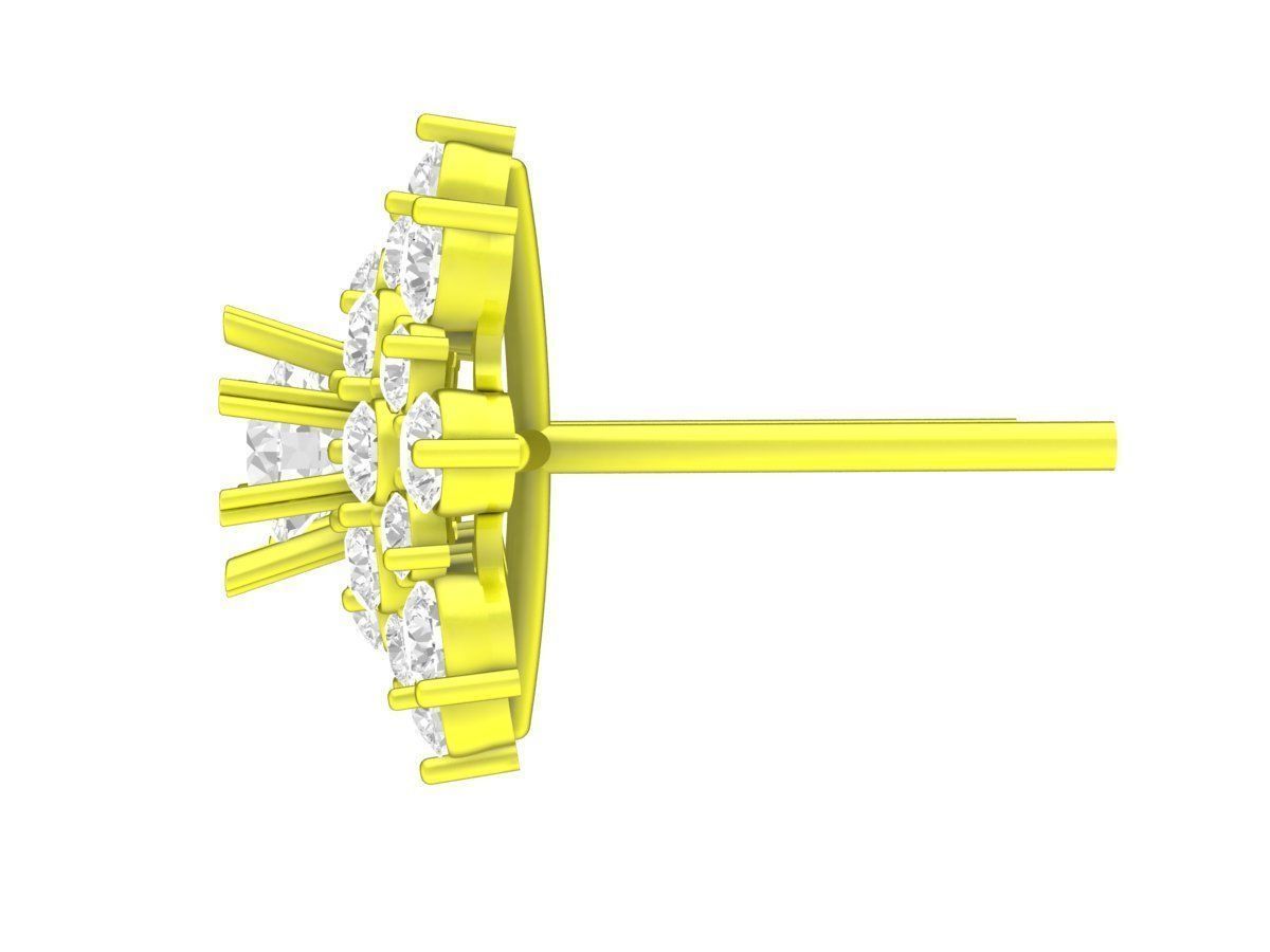 5911 Luxury Diamond Earrings 3D print model_2